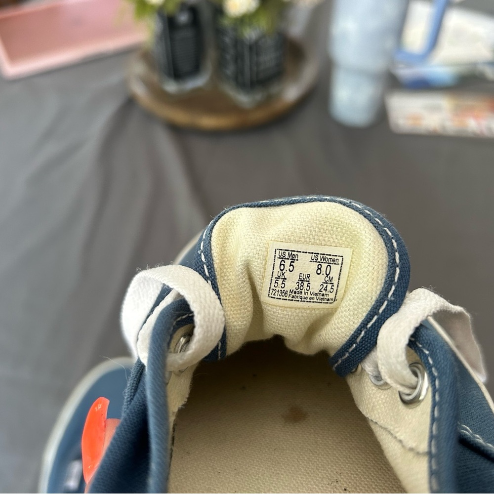 Vans Blue and White Canvas Sneakers - Picture 4 of 4